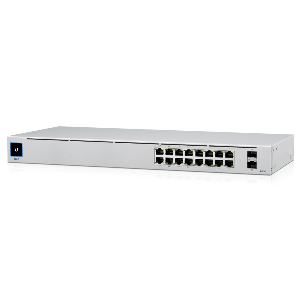 UniFi Switch Gen2 16-Port 16 x RJ45(8xPoE+), 2xSFP, 42W budget